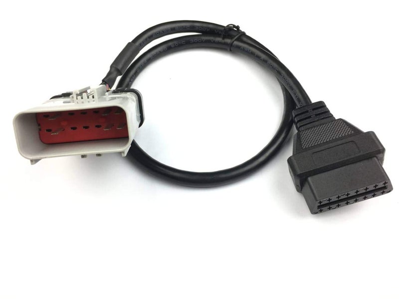 YPP RP-1226 14 Way to 16 pin OBD ii Female ELD Cable RP1226 to OBD2 Adapter Cable - Image 1